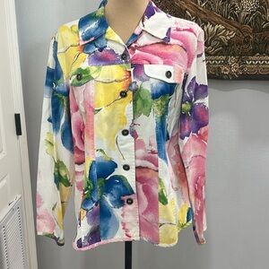 Additions By Chicos Paint Brush Jacket. Size 2‎